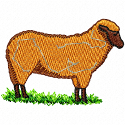 Sheep Embroidery Design 5